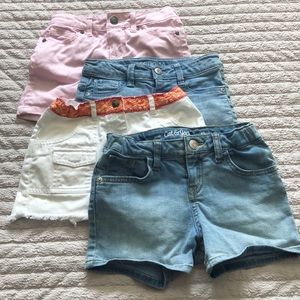 4 pairs of girls size 6 shorts